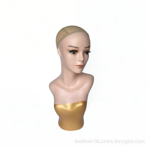 Realistic Mannequin Head Bust Plastic Female Mannequin Head With Shoulders for Display wig and scarf